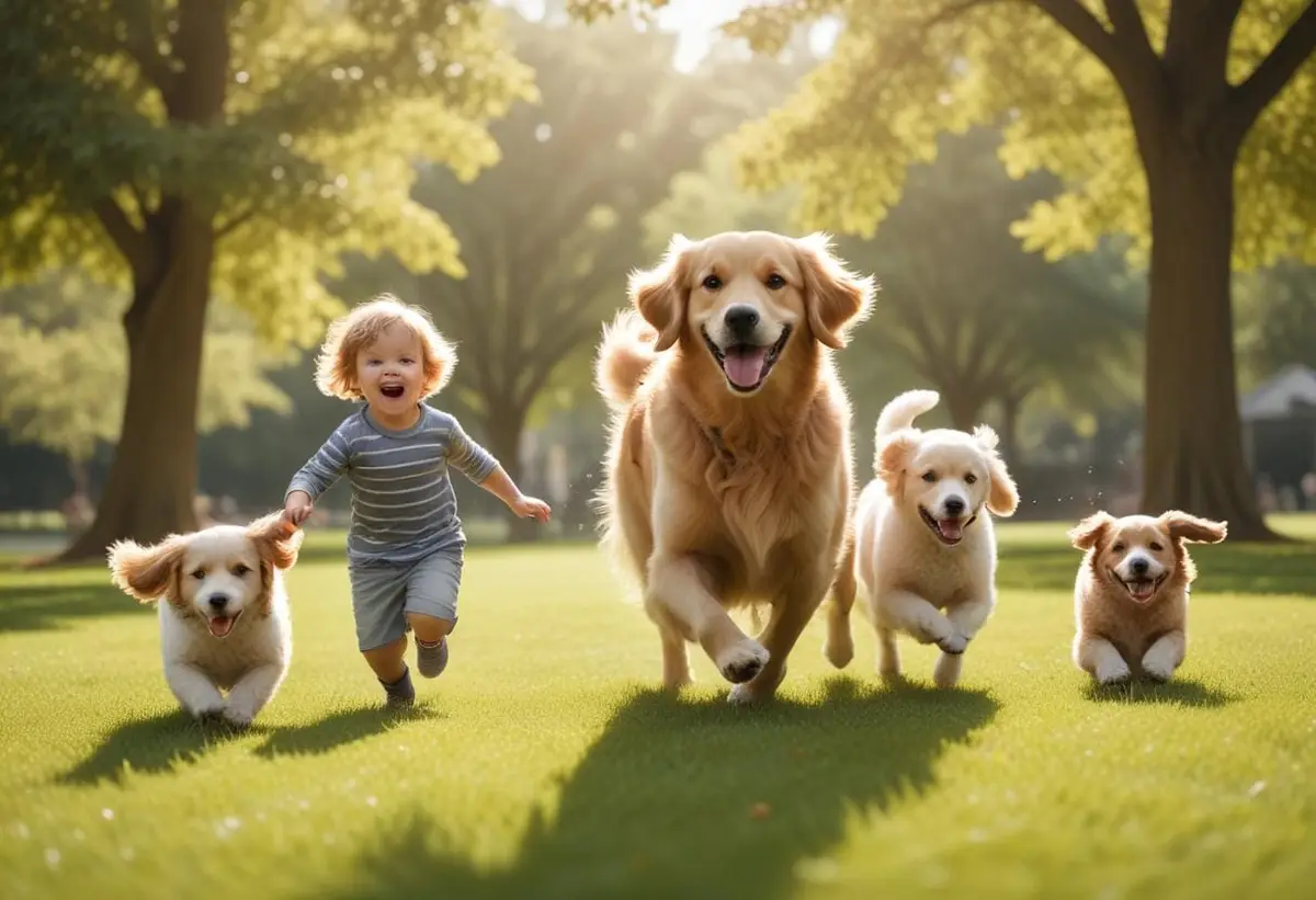 Bästa barnvänliga hundar för familjer med barn illustration