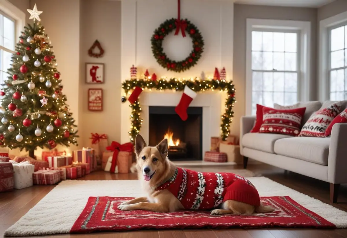 Jultröjor till hund och matte illustration