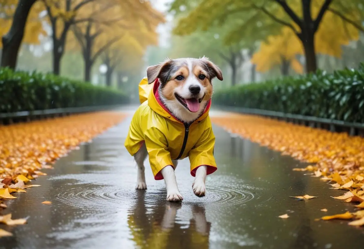 Hitta den perfekta regnjackan till din hund! illustration
