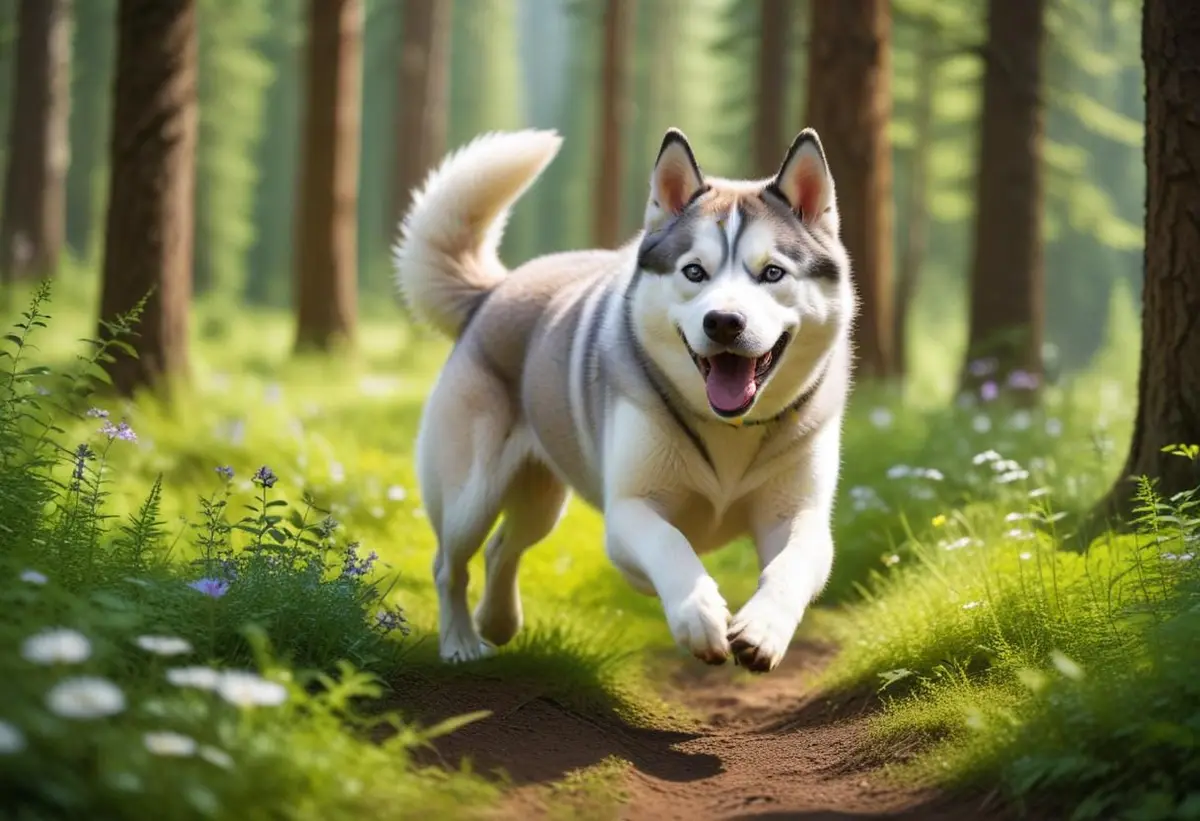 Siberian husky sällskapshund – en perfekt vän för aktiva familjer! illustration