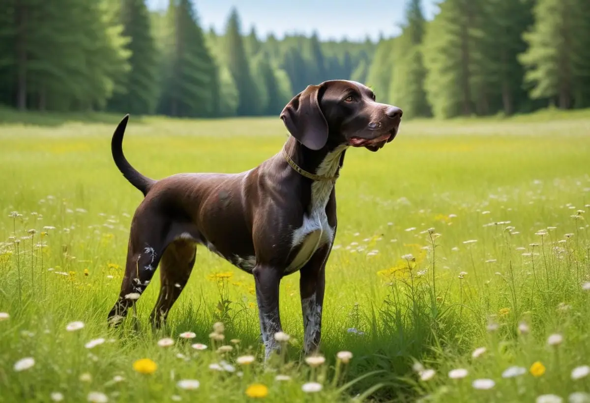 Tysk fågelhund illustration