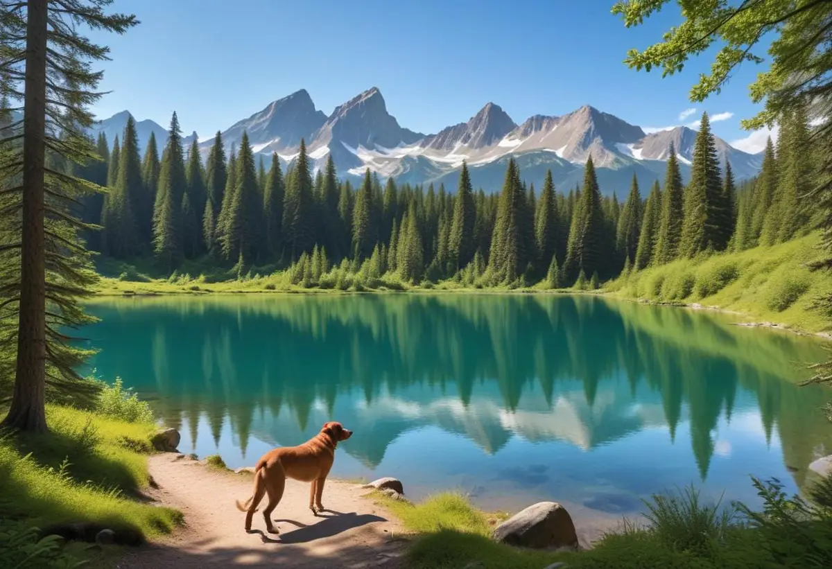 Vandra med hund illustration